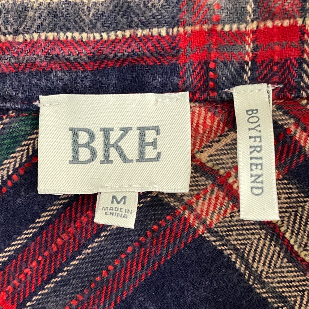 Buckle BKE Boyfriend Plaid Flannel Shirt Women’s Size M - Picture 2 of 6